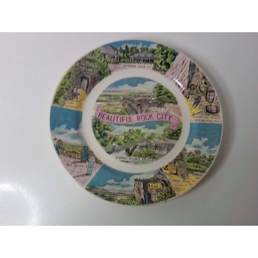 Beautiful Rock City Vintage Plate